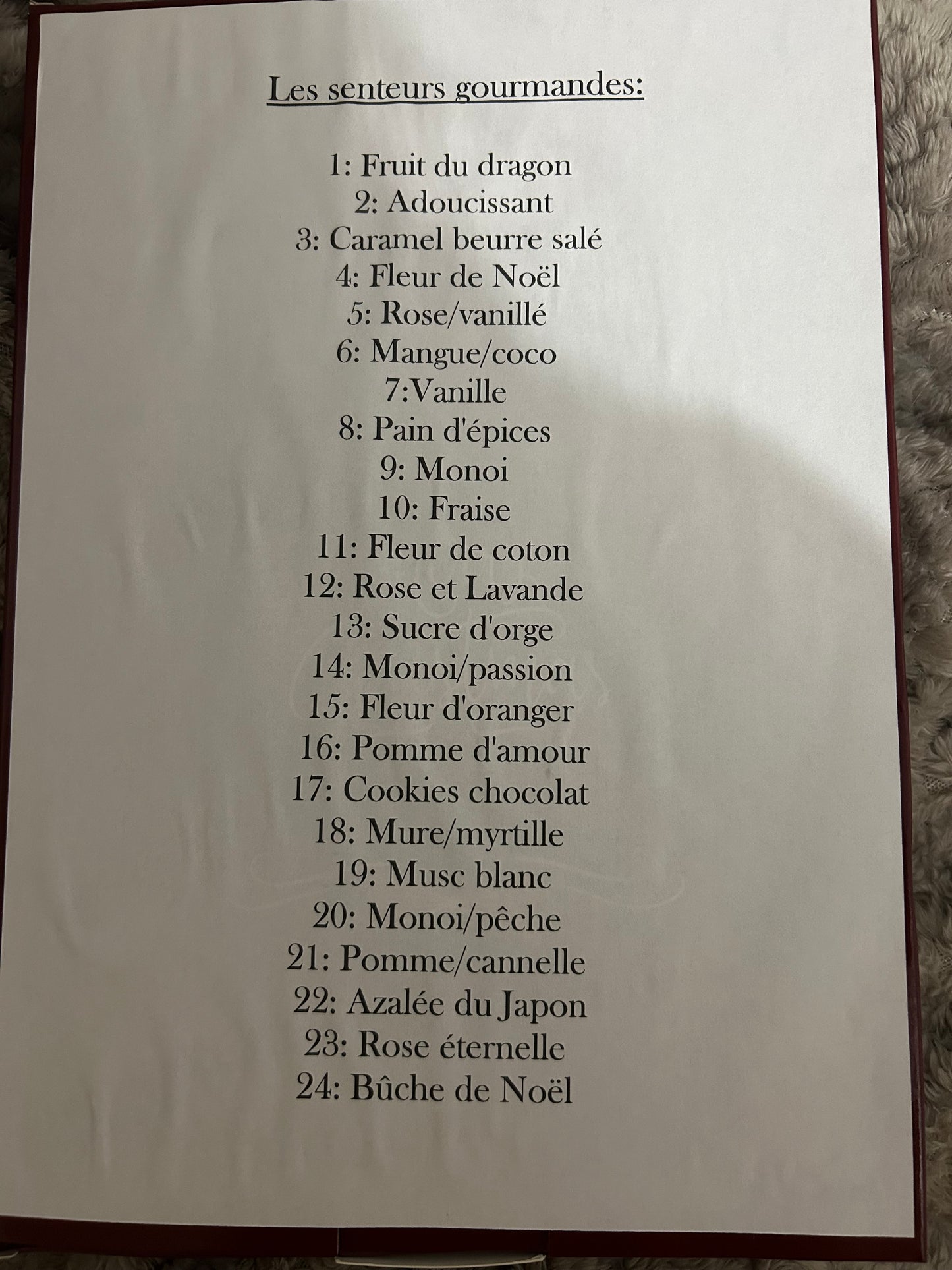 Calendrier de l’Avent parfumé