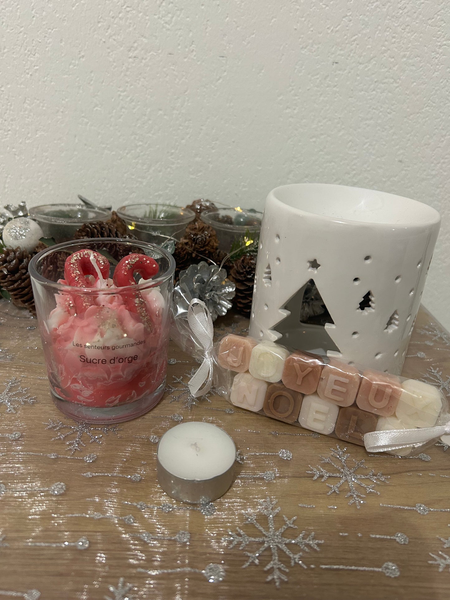 Box parfumés grosse bougies avec bruleurs