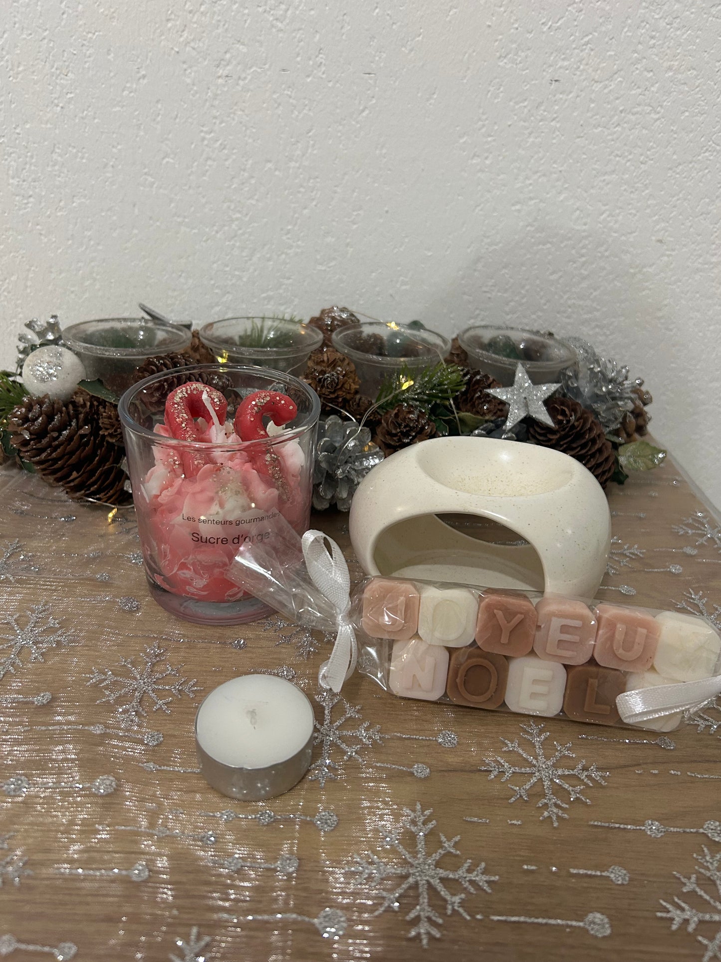 Box parfumés grosse bougies avec bruleurs