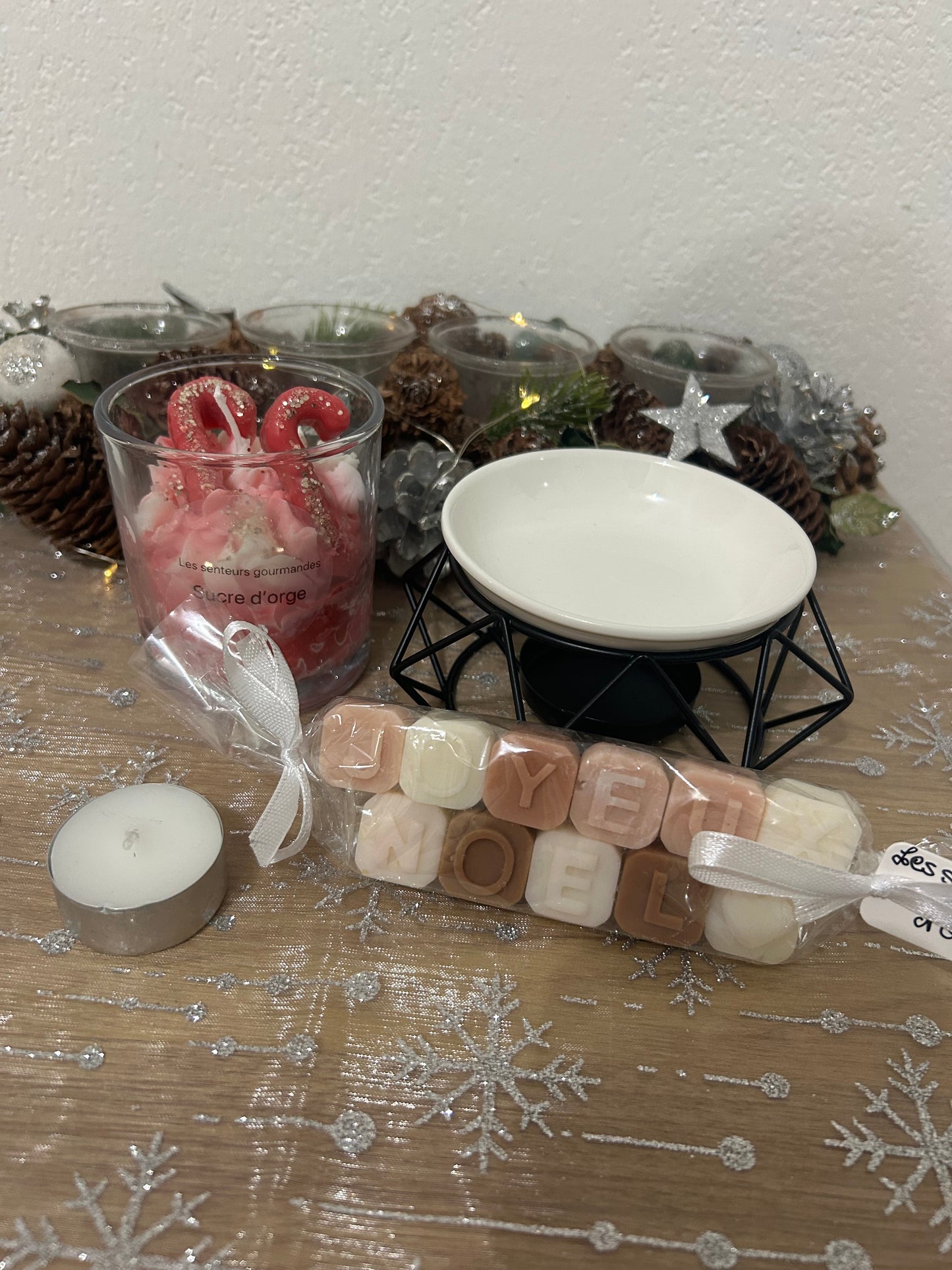 Box parfumés grosse bougies avec bruleurs