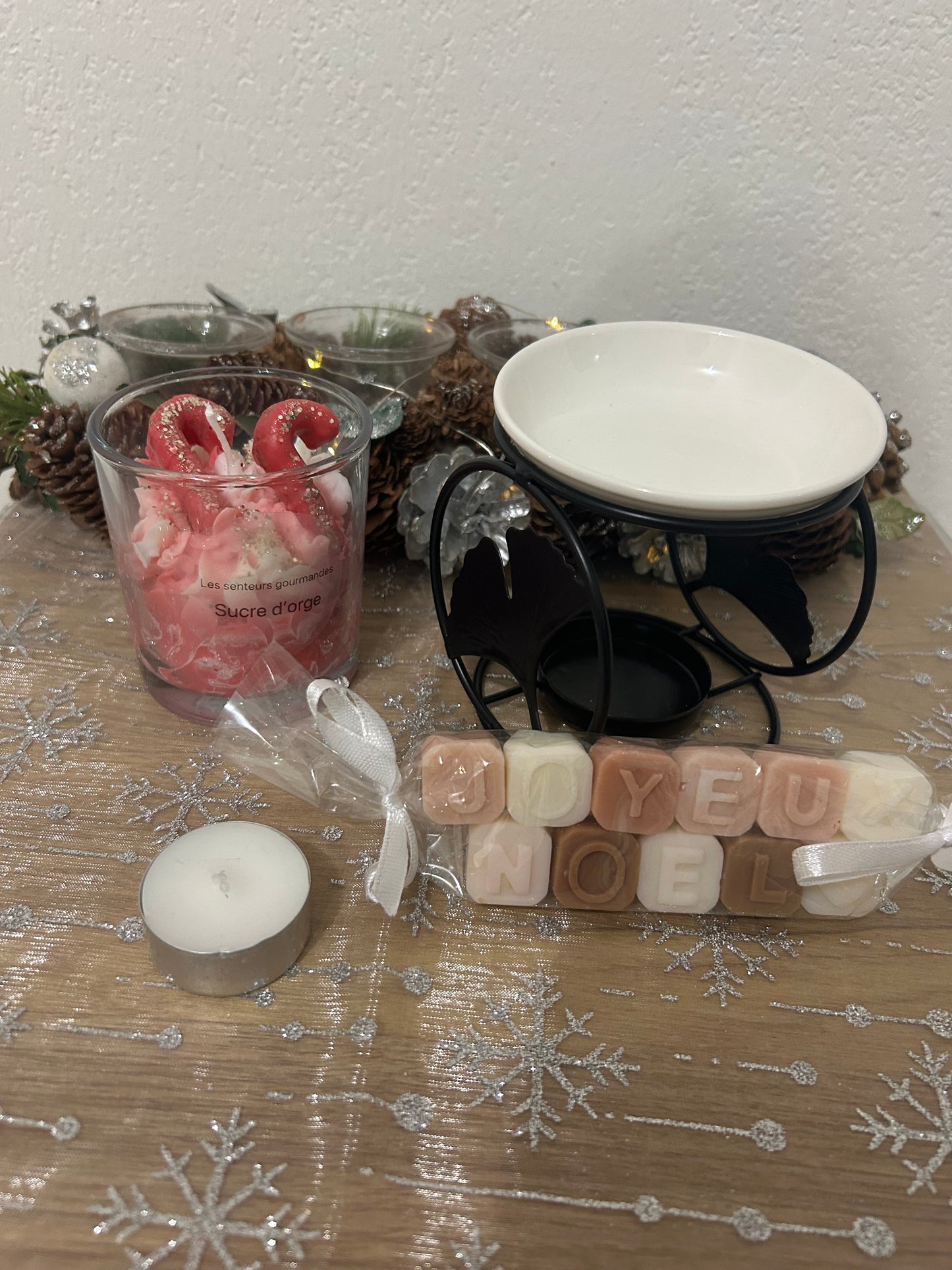 Box parfumés grosse bougies avec bruleurs