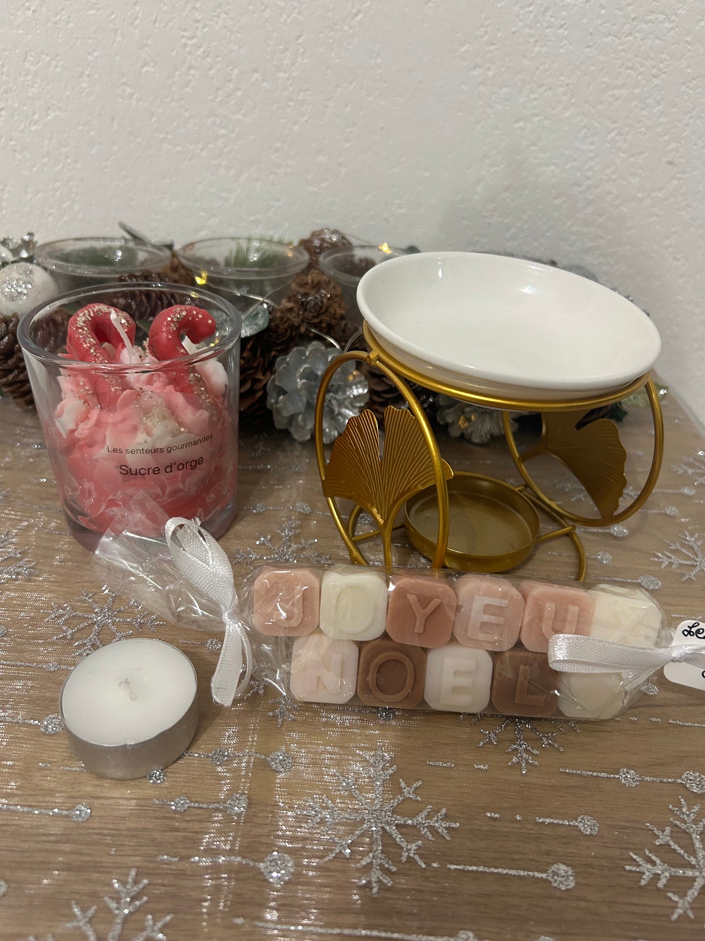 Box parfumés grosse bougies avec bruleurs