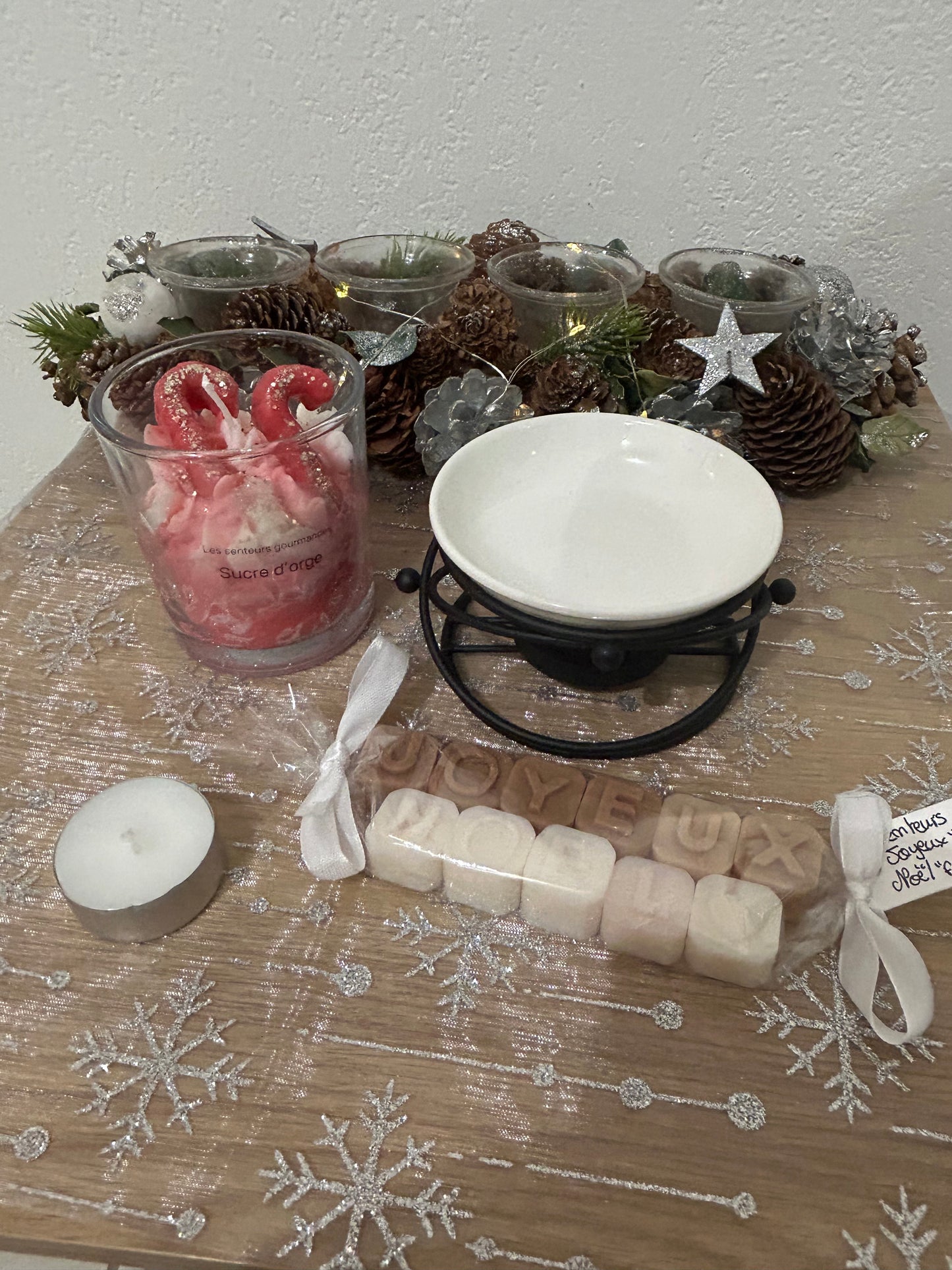 Box parfumés grosse bougies avec bruleurs